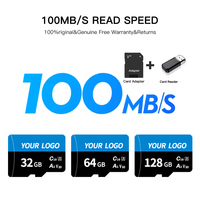 Kartu Memori TF Grosir OEM 16GB 32GB 64GB 128GB Kecepatan Tinggi untuk Smartphone Kamera Tablet