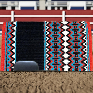 Manta de sillín de lana occidental duradera y versátil para caballos Forro de polialgodón cómodo para eventos Trail Ranch Arena - Product Image 3