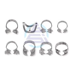 Instrumentos dentales Dam Clamp Instrumentos restauradores | Abrazaderas de ortodoncia Acero inoxidable Goma dental Ce GOLDEN PK Manual - Product Image 1