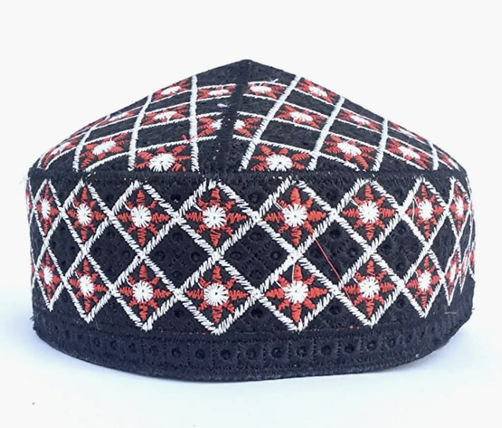 Kufi หมวกแก๊ปสำหรับผู้ชายและผู้หญิง,หมวกไหมพรมคุฟีปักลายสีสันสดใสหมวกบีนนี่สำหรับฤดูร้อน