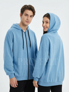 Sweat-shirts à capuche en coton et polyester surdimensionnés, vente en gros, vêtements de rue, sweat-shirt décontracté avec fermeture éclair, nouveau sweat-shirt en polaire pour l'hiver et l'automne - Product Image 5