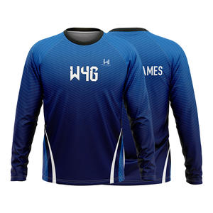 Camiseta de compresión de gimnasio para hombre hecha a medida 100% poliéster transpirable patrón sólido ligero diseño Simple frente sin costuras - Product Image 1