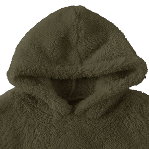 Los más vendidos de los hombres Sherpa Athletic Hoodie Heavyweight Fleece Outdoor Sudadera Abrigo deportivo con bolsillo - Product Image 6