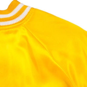 Chaqueta universitaria de satén de poliéster, chaqueta universitaria abotonada de invierno para hombre, chaqueta de béisbol con logotipo de nombre de equipo personalizado - Product Image 3