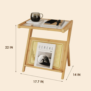 โต๊ะข้างเตียงขนาดเล็กทำจากไม้ไผ่ธรรมชาติเฟอร์นิเจอร์เน้นสำหรับห้องนอน - Product Image 4