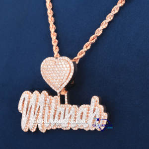 Cadena de cuerda de Hip Hop, nombre personalizado, letra Vvs, joyería de diamantes helados, conjunto de collar con colgante cultivado en laboratorio de alta calidad de plata 925 - Product Image 5
