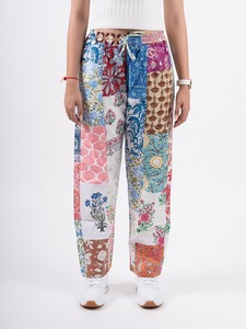 Pantalones bombachos de retazos para todas las estaciones con decoración elástica, ropa holgada para festivales de verano, pantalones de verano al por mayor con bolsillos - Product Image 6