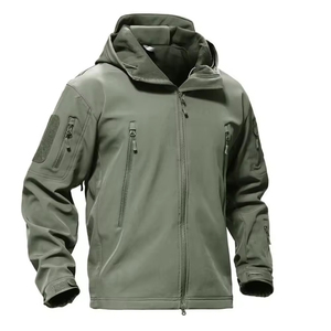 Wholesale Custom Waterproof Breathable Quilted <b>Canvas</b> <b>Jacket</b> for Men with Front Logo Position - Product Image 4