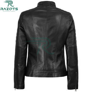 Nouvelle conception, fabrication sur mesure, vente en gros, veste en cuir pour femmes, veste en cuir lourd sur mesure avec couleurs personnalisées - Product Image 5