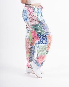 Pantalon sarouel à patchwork toutes saisons avec élastique Baggy Vêtements de festival d'été pour femmes hommes Vente en gros Pantalon d'été avec poches - Product Image 4