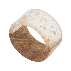 Rond de serviette naturel fait à la main Porte-serviettes de table avec plusieurs thèmes de finition Rond de serviette en bois à design combiné - Product Image 2