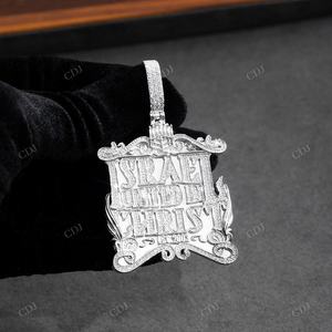 Iuic ทันสมัยจี้เงินสไตล์ฮิปฮอปตามสั่งจี้เงิน VVS Moissanite สุดหรูพร้อมจี้เพชรชุบทองทั้งตัว - Product Image 1