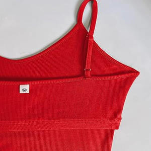 Mode été plaine débardeur robe pour femmes Logo personnalisé Sexy moulante dames sans manches côtelé débardeur fait par robe sport - Product Image 3