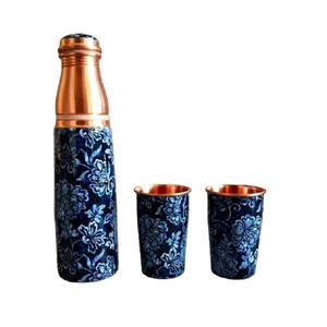 Top Selling Eco-Friendly Ayurvedic Copper <b>Water</b> <b>Bottle</b> Leak Proof Enamel Design for <b>Sports</b> and Daily Drinking - Product Image 5