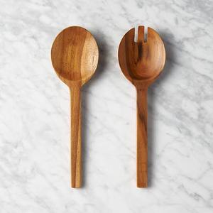 Más Popular asequible 2024 regalo de boda postre tenedor cuchara de madera tenedor herramientas de ensalada 2 piezas cuchara y tenedor herramientas para servir ensalada - Product Image 3