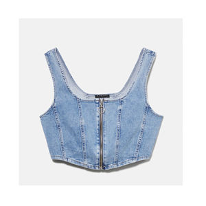 Qualité supérieure été nouvelle femme 2023 mode Denim deux pièces ensemble débardeurs à volants - Product Image 3