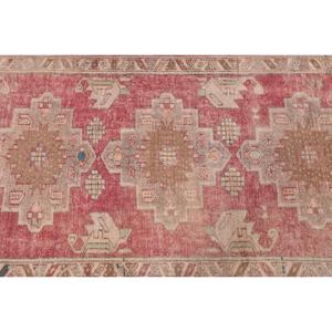 Turkish Vintage <b>Runner</b> <b>Rug</b> 2.5x12.5 ft, Beige Wool <b>Rug</b> - Product Image 5