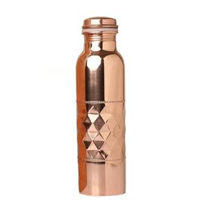 Pure Copper Bottle Shine Finished for Water Drinking <b>Office</b> & School Use Leak Proof Copper Bottle - Product Image 6