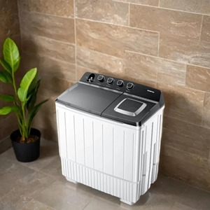 Haute qualité 12kg double baignoire automatique à chargement par le haut Machine à laver électrique nouveau modèle de verre à la mode hôtel usage domestique Compact - Product Image 3