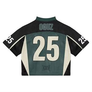 T-shirt en maille streetwear à col rond pour homme, coupe ample, coupe classique, impression numérique, tricoté en polyester/coton, séchage rapide - Product Image 4