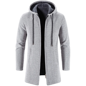 Otoño primavera e invierno transpirable Cachemira abrigo de hombre suéter exterior abrigo cortavientos cálido abrigo de manga larga chaqueta - Product Image 5
