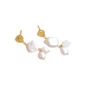 Clous en laiton avec pierres précieuses en gros, perles naturelles, pierres semi-précieuses, finition plaquée or 18 carats, motif unique de créateur, parfait - Product Image 3