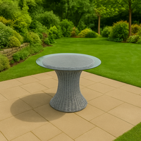 Ensemble de salle à manger d'extérieur moderne en rotin et aluminium, pliable et imperméable, table et 4 chaises, mobilier d'extérieur pour jardin, villa, balcon, entrée