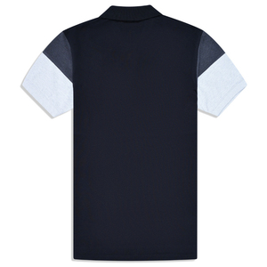 Polo personalizable de algodón 100% de gama alta para hombre, tela de patrón sólido, ecológico, XL oscuro, diseño de bloque negro, 6XL - Product Image 4