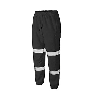 Reflective High Vis Long <b>Pants</b> Construction <b>Work</b> Uniform Jogger Trousers - Product Image 1