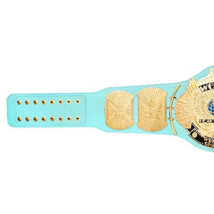 Ceinture de titre de réplique de championnat d'aigle ailé WWE en cuir véritable bleu de qualité supérieure par Wish Tell International - Product Image 4