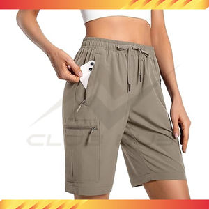 2025 New Arrival <b>Women's</b> Lightweight Hiking <b>Cargo</b> <b>Shorts</b> Sport Summer Casual Quick Dry Athletic <b>Shorts</b> Breathable High Zipper - Product Image 2