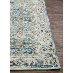 Alfombra de Lana Anudada a Mano Erbe, Azul PKWL-8012, 9x12, Rectangular, con Medallón Abstracto, para Entrada, Pasillo o Sala de Estar, Hecha a Mano - Product Image 4