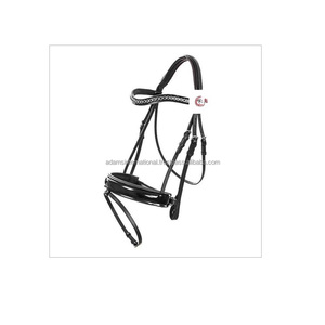 Horse-brida de cuero inglés para montar a caballo, buena calidad, con banda para las cejas, fabricante al por mayor - Product Image 1