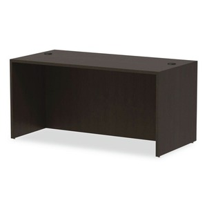 Alera Valencia Series Mueble de recepción recto ALEVA216030ES-Espresso 59.13 pulgadas. X 29.5 Pulgadas Escritorio de oficina duradero de 29.63 pulgadas - Product Image 2