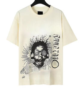 Venta al por mayor de diseño personalizado de gran tamaño Unisex 100% algodón de secado rápido estilo de la calle cuello redondo de manga corta Camiseta impresa en blanco de los hombres - Product Image 3