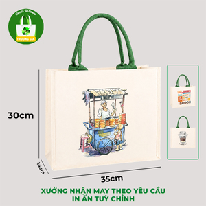 กระเป๋าผ้าแคนวาส Truong Gia ขนาด 35x30 ซม. พิมพ์ลายซิลค์สกรีน ของขวัญส่งเสริมการขาย เวียดนาม - Product Image 3