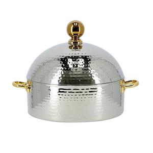 Nouveauté, vente chaude, plat de service alimentaire, haute qualité, fait main, design de créateur, forme de casserole, classique, élégant, écologique, métal, 24 cm - Product Image 6