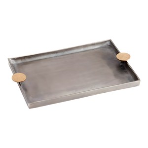 Bandeja de servicio de aluminio de forma rectangular de calidad superior para uso en fiestas de bodas y eventos en tarifa a granel - Product Image 1