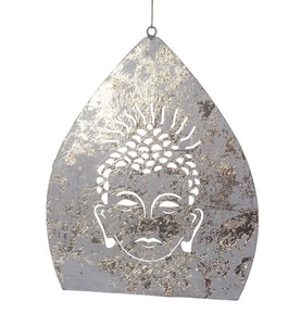 Bouddha de Noël en Métal Suspendu Ornements Décoration Tin Metal Bouddha Ornement Suspendu Arbre Décoration Pour Festival Fête Arbre - Product Image 3