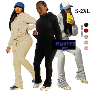 Ensemble de vêtements de sport pour femmes-Ensemble deux pièces-Sweat à capuche à manches longues et pantalon de survêtement-Tissu extensible respirant-Vêtements toutes saisons - Product Image 3