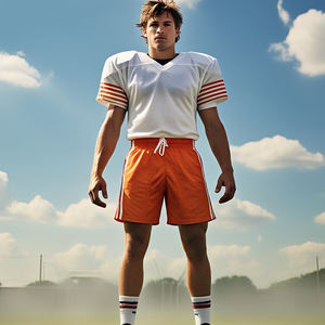 Short d'entraînement de football pour hommes Short de football de football à taille haute avec cordon de serrage pour hommes 100% Short de football de rugby en polyester - Product Image 3