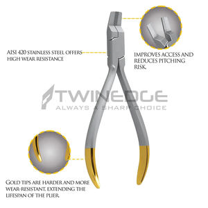 Alicates de ortodoncia para formar arcos de alta precisión con puntas de carburo de tungsteno-Instrumento dental duradero de acero inoxidable - Product Image 3