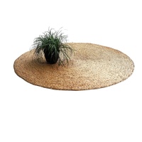 Boho Style Water Hyacinth Runner Rug Handmade Classic Woven Carpet Stylish Home Decor Accessory for Home Use