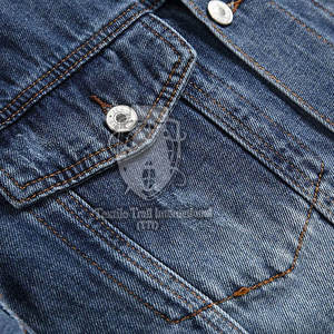 Chaqueta de Mezclilla para Hombre, Nueva Colección de Invierno, Color Sólido, Casual, Transpirable, Ecológica, con Cuello Alto y un Solo Botón - Product Image 4