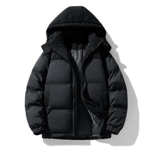 Cómodo y elegante abrigo cálido de invierno chaqueta gruesa para exteriores chaqueta acolchada de burbujas con capucha personalizada para hombres - Product Image 1