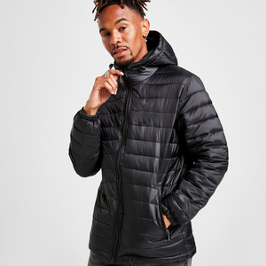 Manufactures High Quality Customized Hooded Windproof Breathable <b>Canvas</b> Stand Collar Winter Men's Puffer <b>Jackets</b> Front OEM - Product Image 5