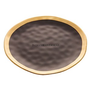 Assiettes de Charge de Vaisselle de Mariage en Aluminium Coulé de Qualité Supérieure Plaqué Or à Texture Martelée Unique à Prix Impressionnant - Product Image 2