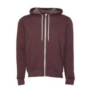 BellaCanvas unisexe Premium coton organique violet sweat à capuche zippé hommes et femmes doux durable élégant unisexe sweat confort - Product Image 4