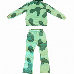 Conjunto Deportivo Personalizado para Hombre, Sudadera con Capucha y Pantalones Deportivos de 450 GSM, Estilo Urbano de Dos Tonos, Talla Grande - Product Image 3