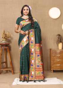 ส่าหรีผ้าไหมที่สวยงามกับการออกแบบการิทอ zari - Product Image 4